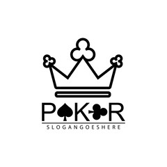 Obraz premium Poker Club Logo Design for Casino Business, Gamble, Card Game, Speculate, etc