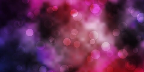 Dark Pink, Blue vector background with spots. Modern abstract illustration with colorful circle shapes. Design for posters, banners.