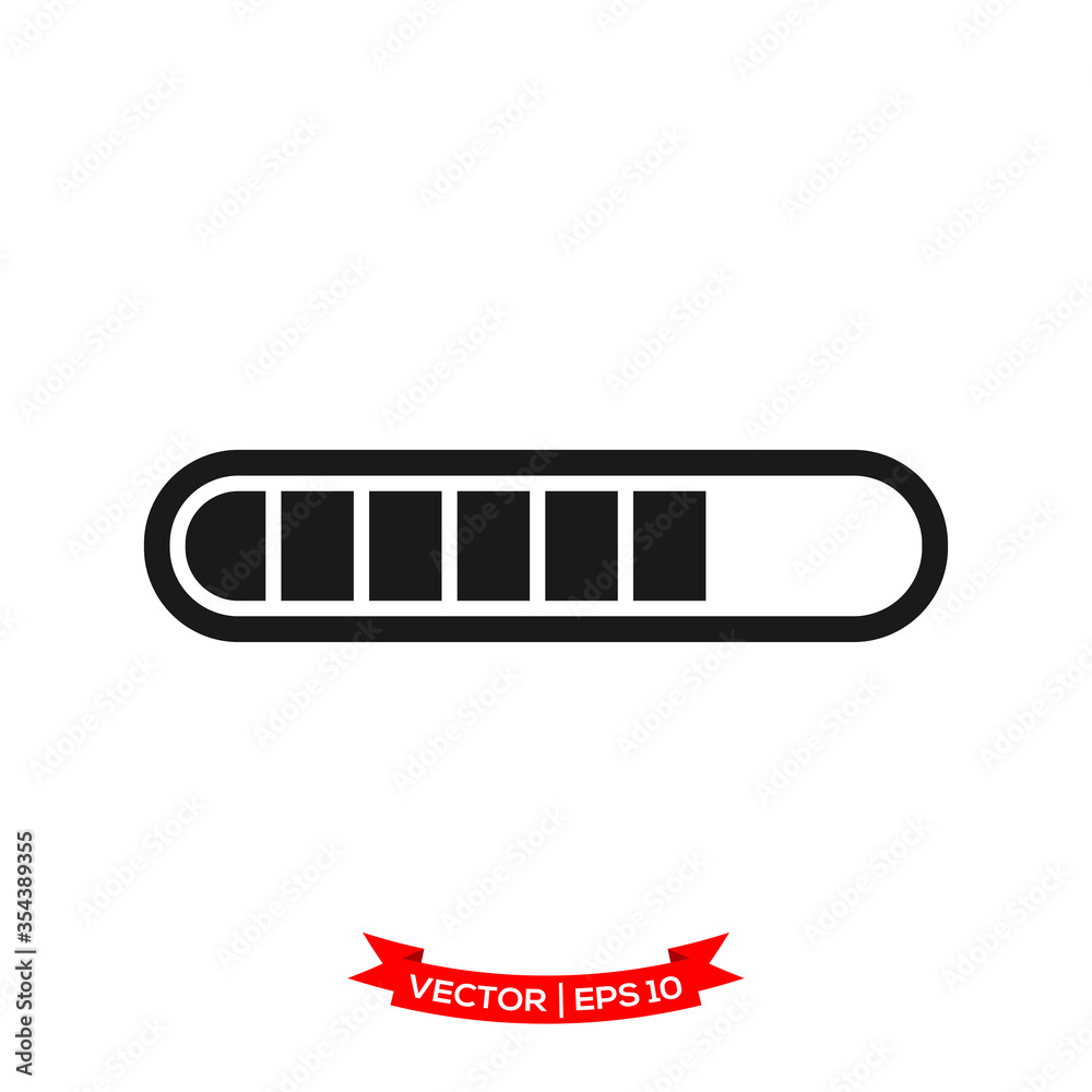 Poster vector progress loading bar, loading icon, loading illustration