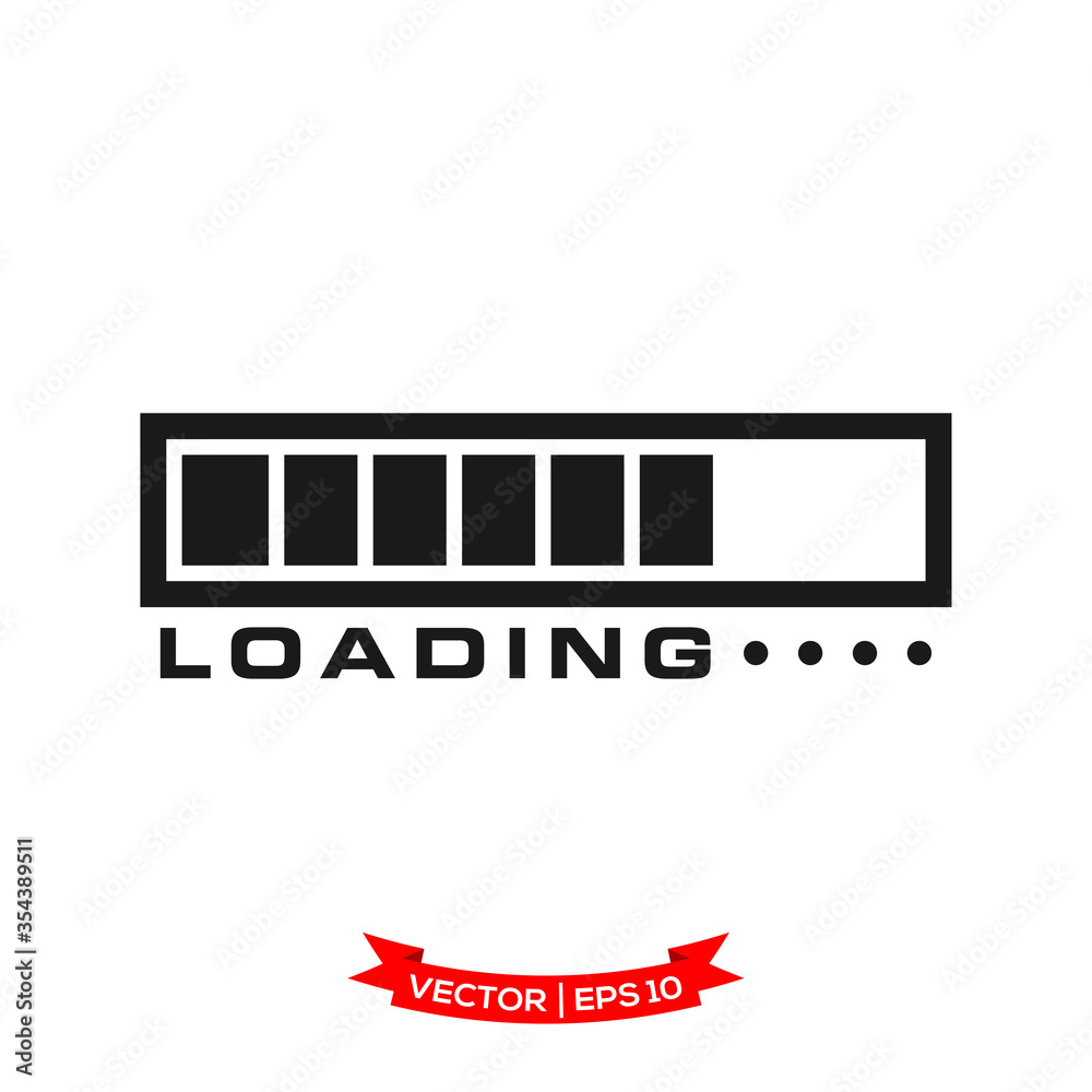 Poster vector progress loading bar, loading icon, loading illustration