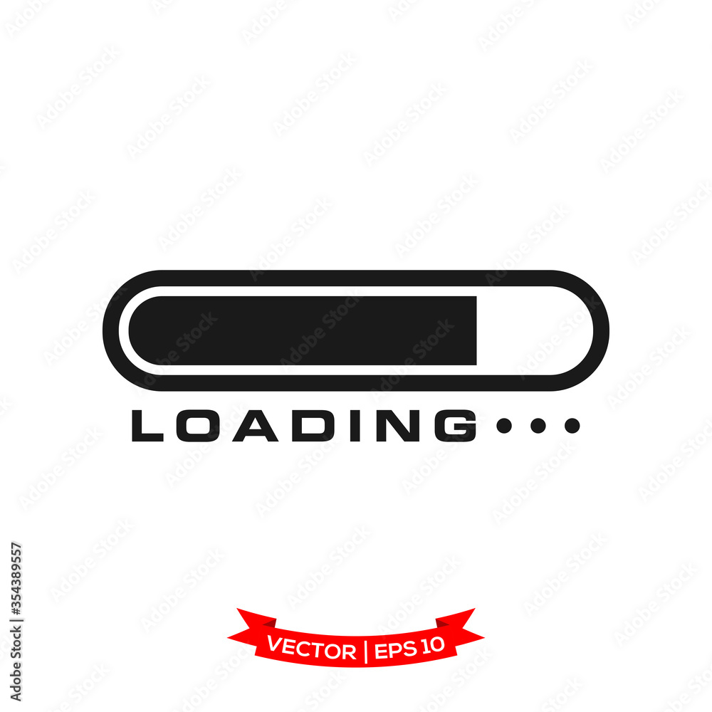 Poster vector progress loading bar, loading icon, loading illustration