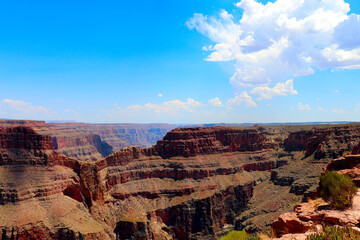 View over the south and north rim part in grand canyon USA