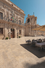 Fototapeta premium Square In Old town of Siracusa 