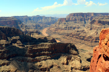 View over the south and north rim part in grand canyon USA