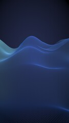 Abstract landscape on a blue background. Cyberspace grid. hi tech network. 3d technology illustration. Depth of field. 3D illustration