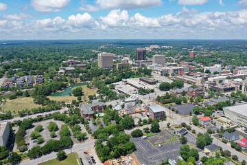 Fototapeta na wymiar Aerial Skyline View of Columbia South Carolina and UofSC