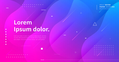 Colorful gradient background vector design. Futuristic backdrop. Geometric shapes composition. Modern landing page.