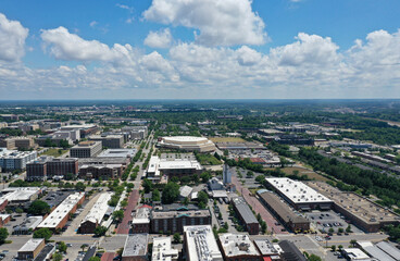 Fototapeta na wymiar Aerial Skyline View of Columbia South Carolina and UofSC