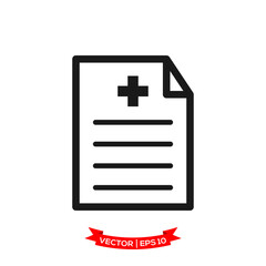 prescription medicine in trendy flat design, RX vector icon