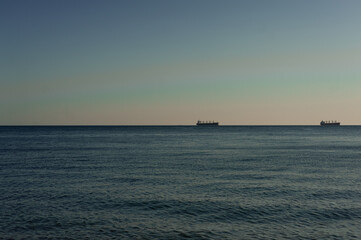 A sunset over a body of water