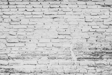 black and white old brick wall texture background for your text or decoration