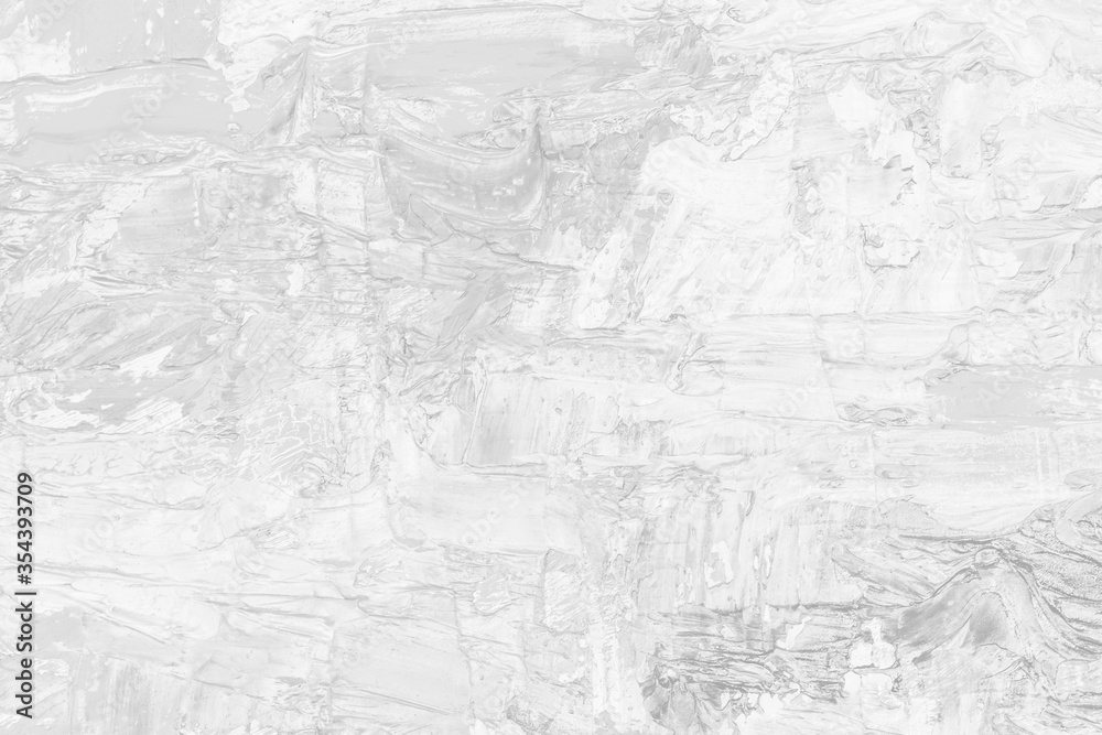 Wall mural abstract gray and white texture background of oil painting for modern decoration, wallpaper or creat