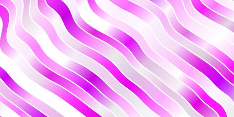 Light Purple vector template with wry lines. Bright illustration with gradient circular arcs. Best design for your posters, banners.