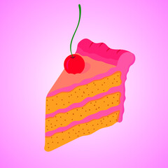 birthday cake with cherry