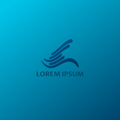 ABSTRACT WAVY LINES LOGO DESIGN VECTOR 