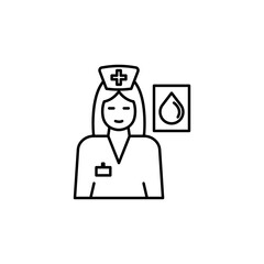 blood donation line icon. Signs and symbols can be used for web, logo, mobile app, UI, UX