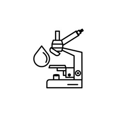 research, microscope line icon. Signs and symbols can be used for web, logo, mobile app, UI, UX