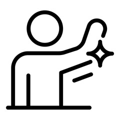 Man skin clear icon. Outline man skin clear vector icon for web design isolated on white background