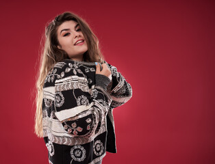 Cool girl in closeup