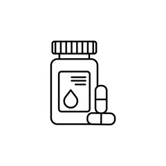 medicine, vitamin line icon. Signs and symbols can be used for web, logo, mobile app, UI, UX