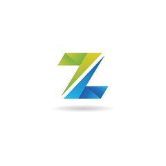 initial z with abstract logo design vector, icon, element, template