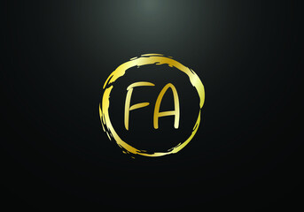 Initial Monogram Letter FA Logo Design Vector Template. FA Letter Logo Design