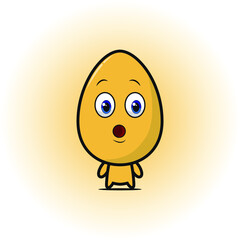 Cute vector mascot egg icon