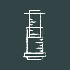 aero press for coffee, chalk icon