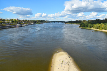 Vistula wild river Warsaw Poland