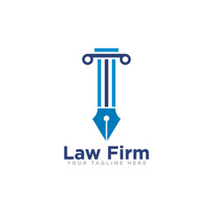 Law Firm Logo Design Vector Illustration