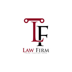 Law Firm Logo Design Vector Illustration