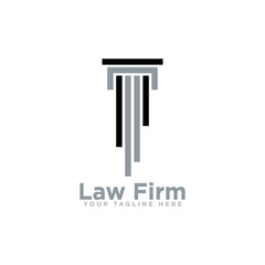 Law Firm Logo Design Vector Illustration