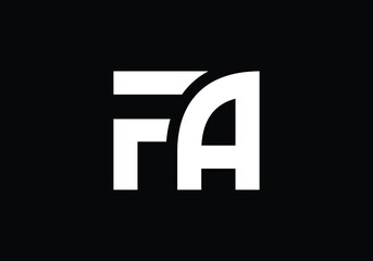 Initial Monogram Letter FA Logo Design Vector Template. FA Letter Logo Design