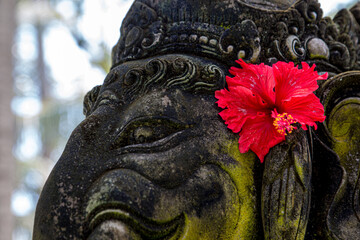 Stein Statue auf Bali - Religion
