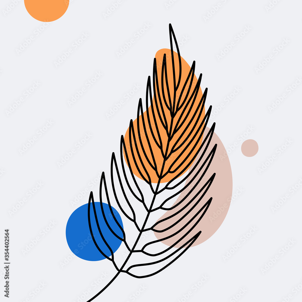 Poster vector abstract design templates and illustration in minimal linear style - minimalistic modern art 