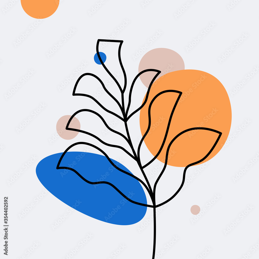 Poster vector abstract design templates and illustration in minimal linear style - minimalistic modern art 