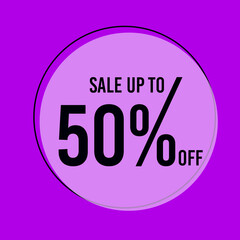 Sale banners. Discount flyers template. Up 50 sale, special offer vector labels. Illustration sale special, banner discount and price offer.