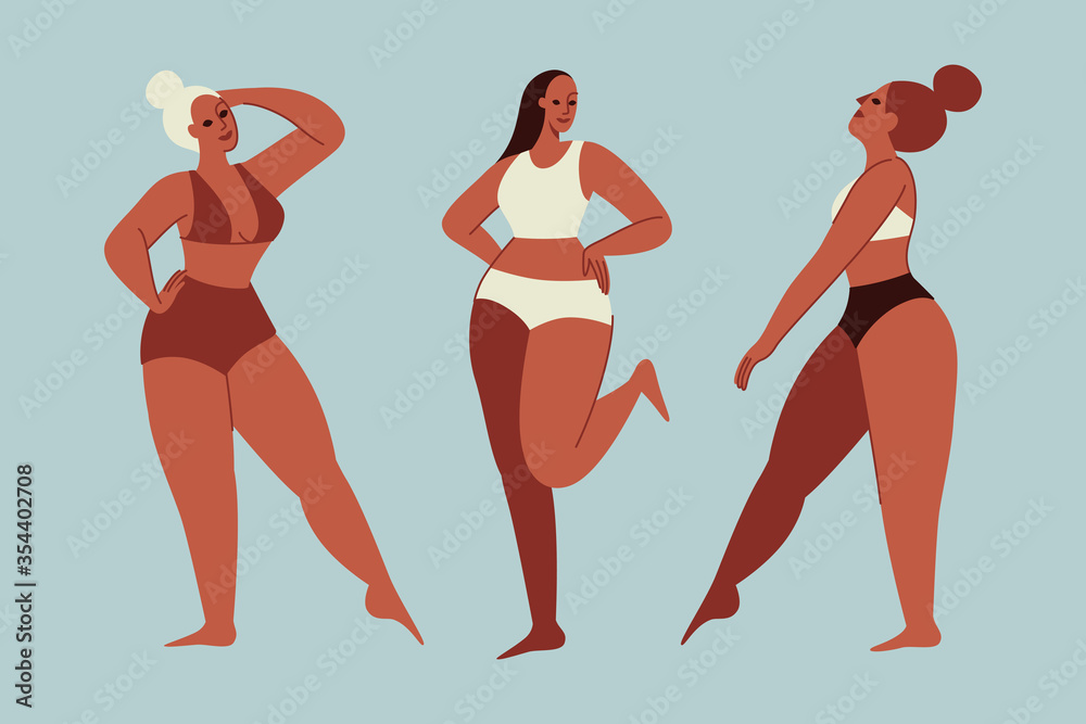 Aufkleber beautiful female figure. vector logo design template and illustration in simple minimal linear style