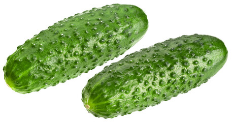 Cucumbers isolated on white