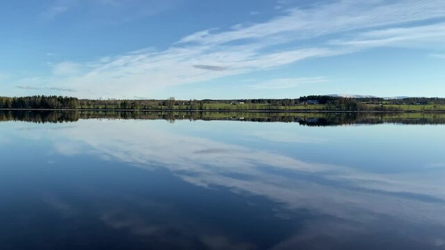 Reflection of a lake in north Sweden