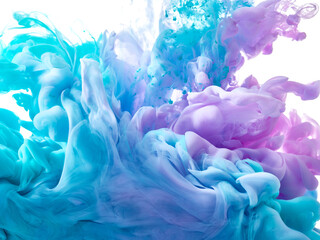 Color drop in water