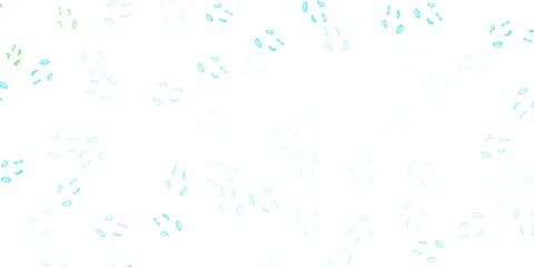 Light Blue, Green vector backdrop with woman's power symbols.