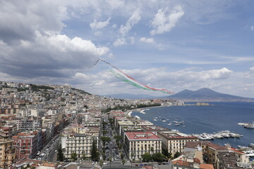 Le frecce tricolore a napoli