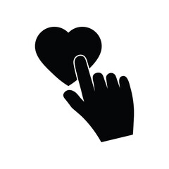 Click heart icon vector