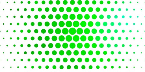 Light Green vector template with circles. Abstract colorful disks on simple gradient background. Pattern for websites.