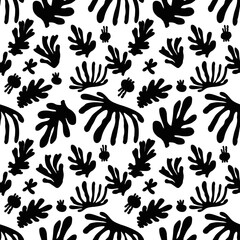 Exotic leaves creative background. Contemporary seamless pattern.