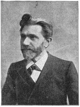 Portrait of August Bebel - a German socialist politician, writer, and orator. Illustration of the 19th century. White background.