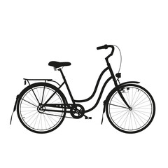 Fototapeta na wymiar Town bicycle silhouette