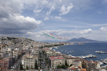 Le frecce tricolore a napoli