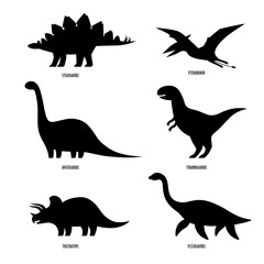 Dinosaur silhouettes